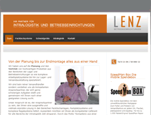 Tablet Screenshot of betriebseinrichtungen-lenz.de